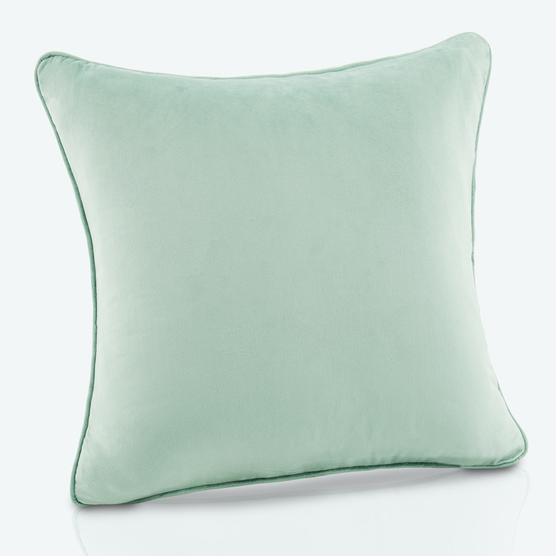 Coussin Velours Elena Vert D Eau X Cm L Incroyable